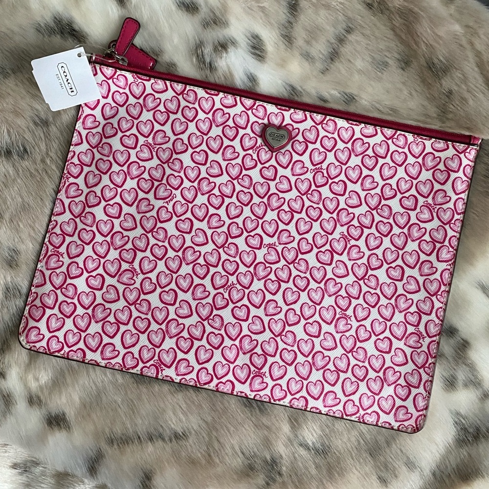 NWT Coach Retired Pattern Heart Bag